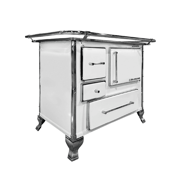 Cocina a Leña Llaima Mueble 90 Blanca 4