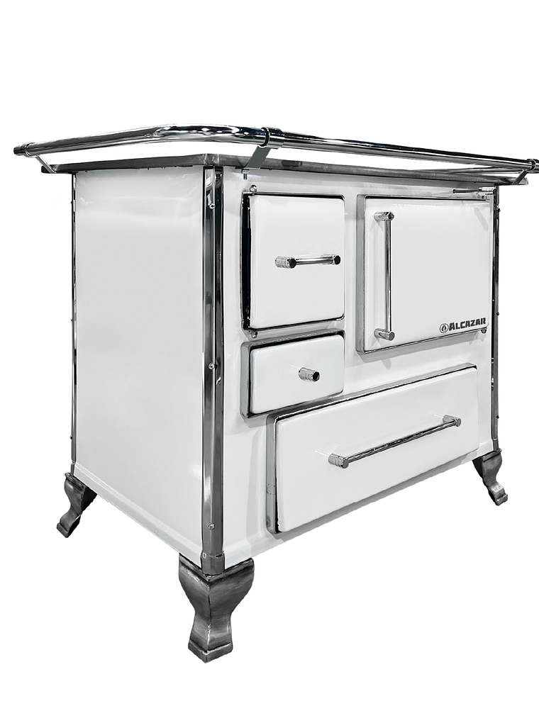 Cocina a Leña Llaima Mueble 90 Blanca 4