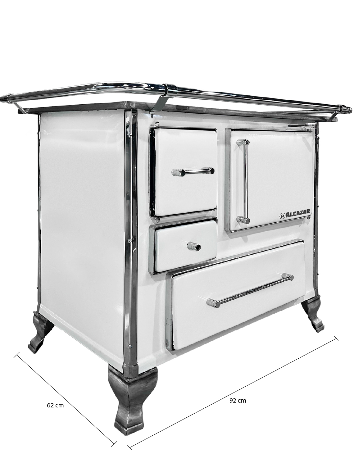 Cocina a Leña Llaima Mueble 90 Blanca 3