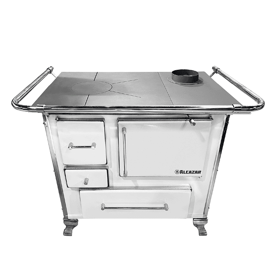 Cocina a Leña Llaima Mueble 90 Blanca 5