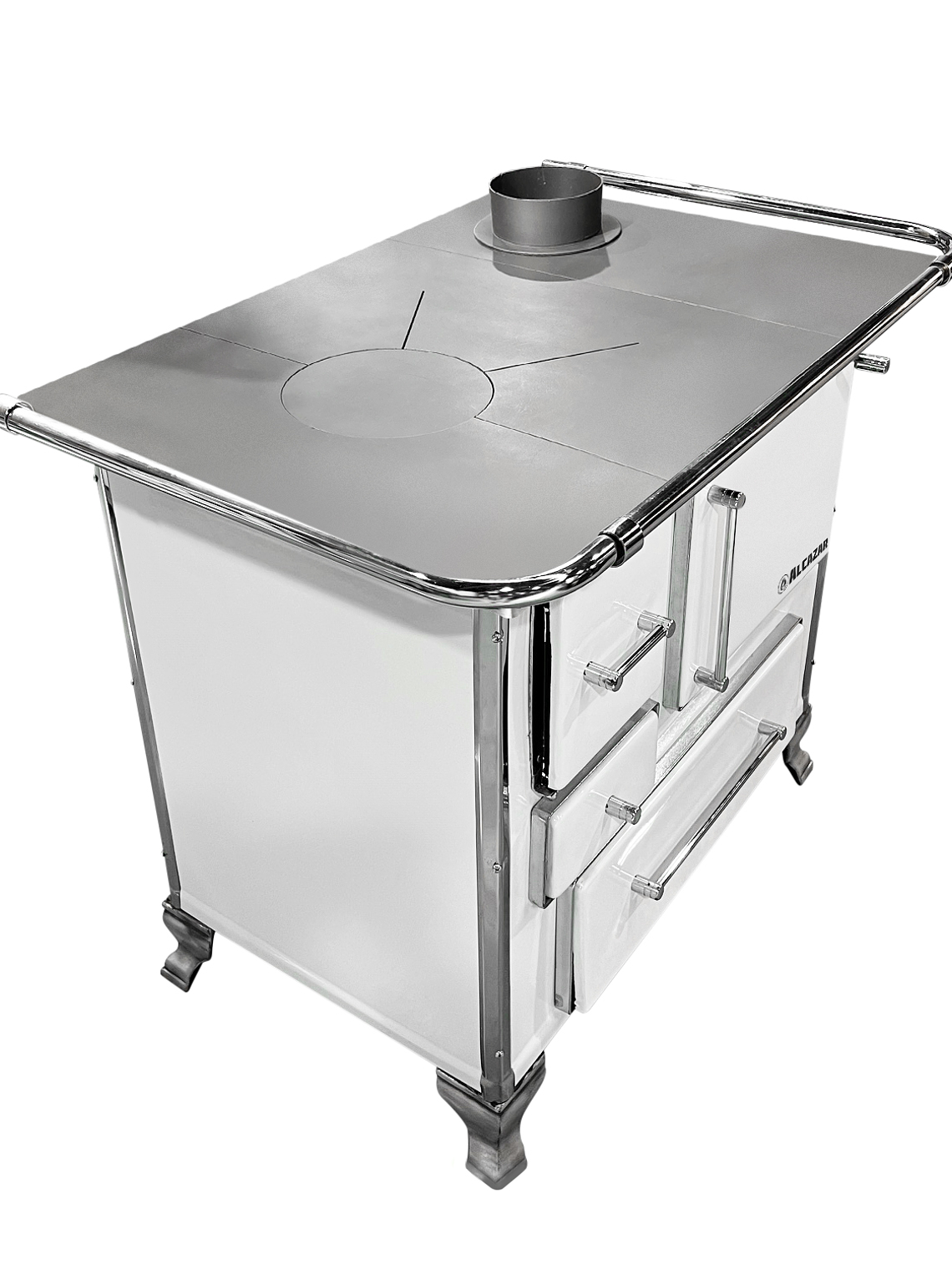 Cocina a Leña Llaima Mueble 90 Blanca 6