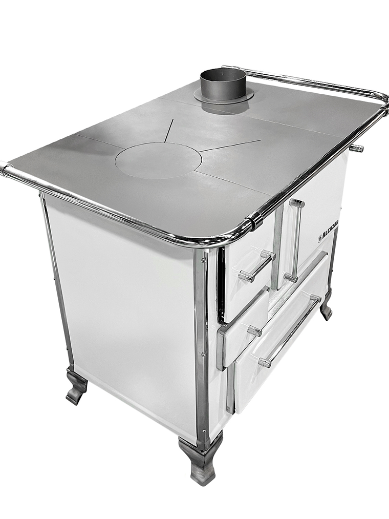 Cocina a Leña Llaima Mueble 90 Blanca 6