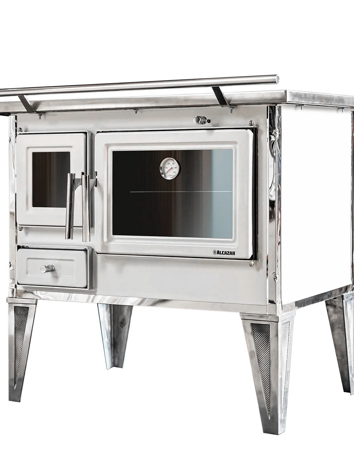 Cocina a Leña Calbuco L90 Blanca 6