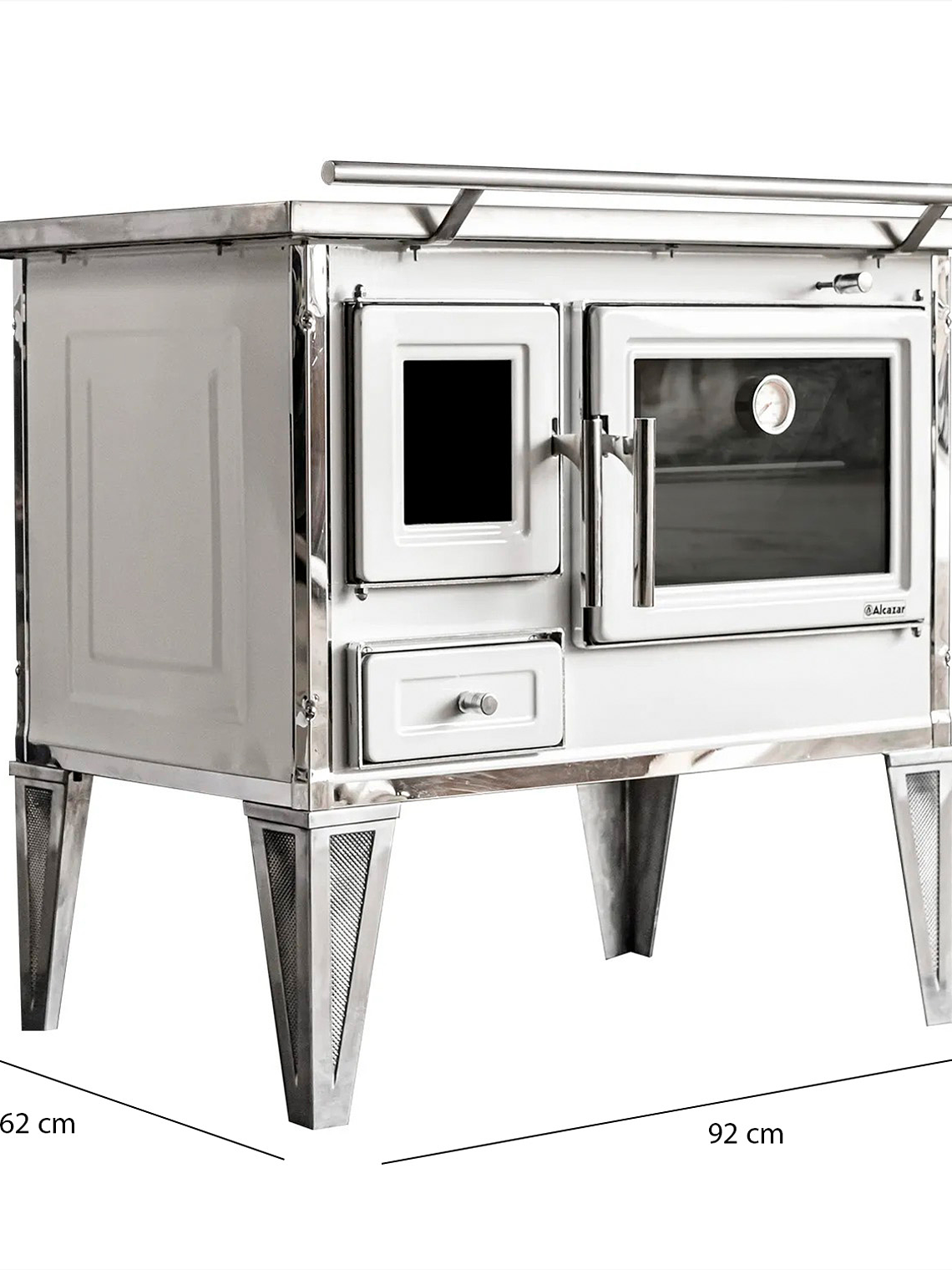 Cocina a Leña Calbuco L90 Blanca 3