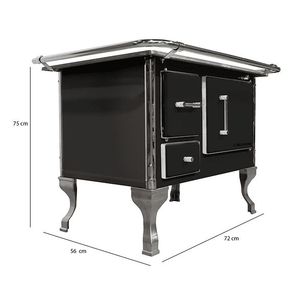 Cocina a Leña Llaima 70 Negra 3