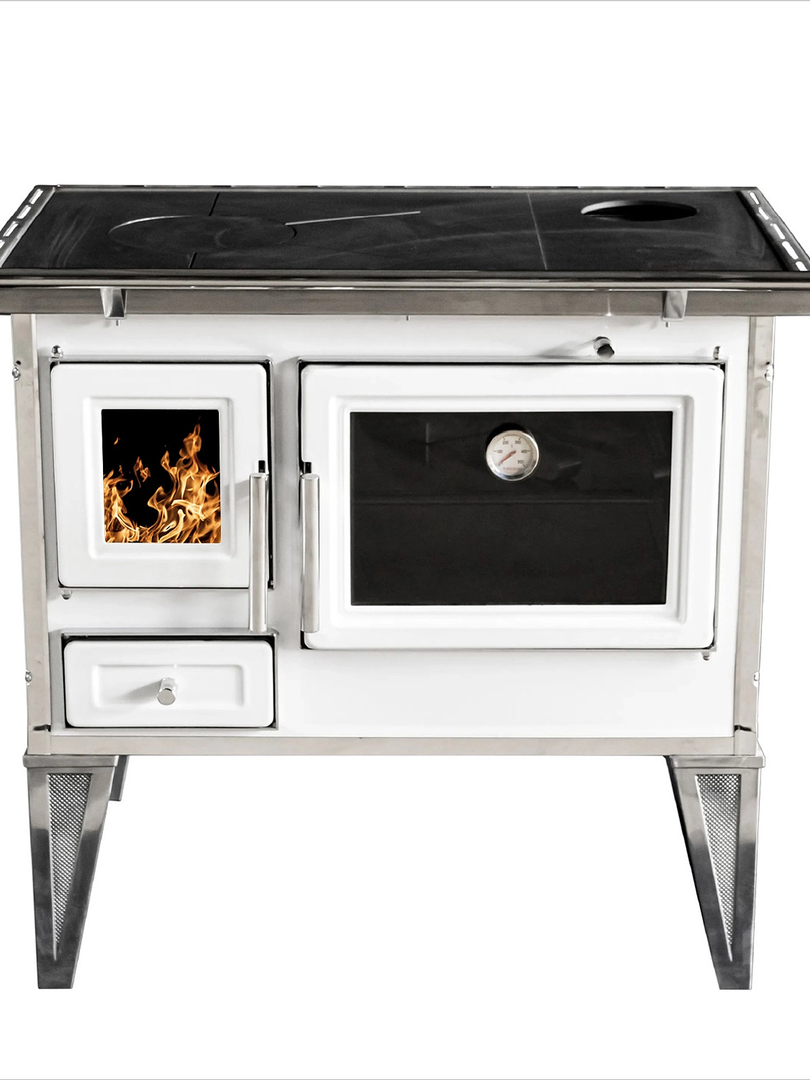 Cocina a Leña Calbuco L90 Blanca 1
