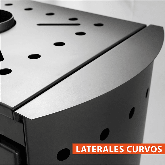 Estufa a Leña Tirolesa Doble Cara Gris 8