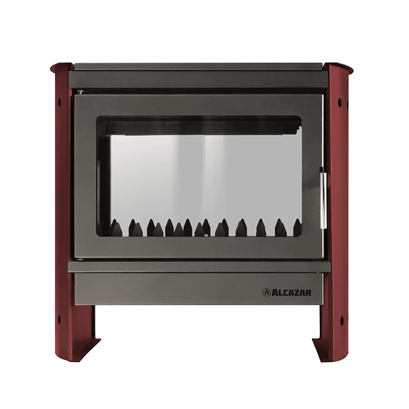 Estufa a Leña Tirolesa Doble Cara Burdeo 2