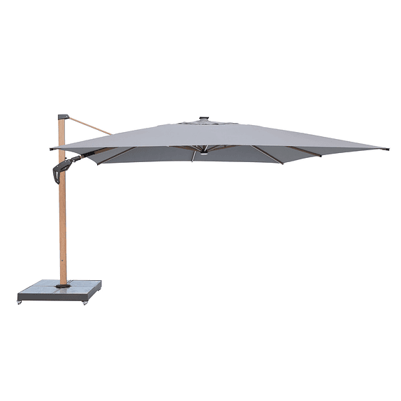 Combo Parasol Alcazar Gris 4*4 + Estufa de Patio Inferno 4