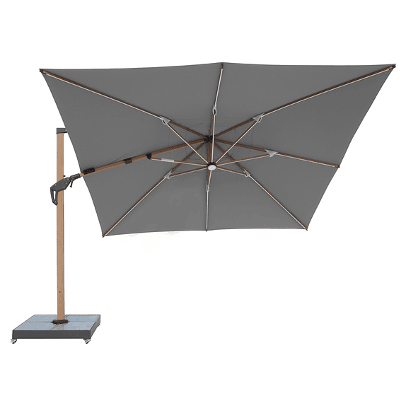 Combo Parasol Alcazar Gris 4*4 + Estufa de Patio Inferno 5