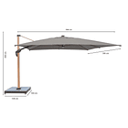 Combo Parasol Alcazar Beige 4*4 + Estufa de Patio Inferno 6