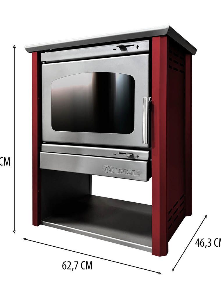 Estufa a Leña Patagonia 600 Burdeo 13