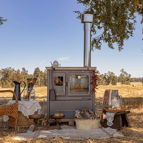 Cocina Combustión Lenta Europea M90 Gris 3