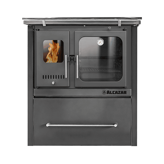 Cocina a Leña Europea M90 Gris con Kit 6