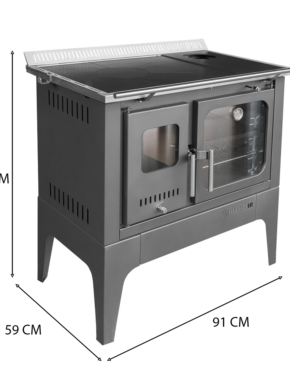 Cocina Combustión Lenta Europea S900 Gris 4