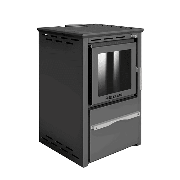 Estufa a Leña Patagonia 480 Gris con Kit 6