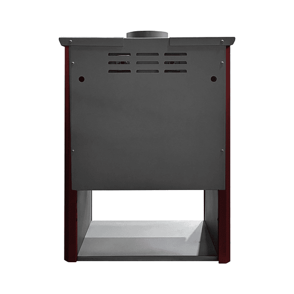 Estufa a Leña Patagonia 600 Burdeo con Kit 6