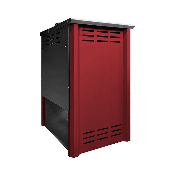 Estufa a Leña Patagonia 600 Burdeo con Kit 6