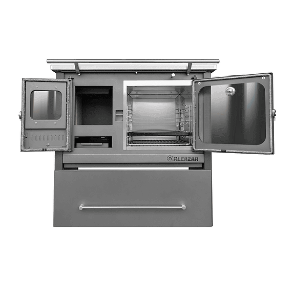 Cocina a Leña Europea M70 Gris con Kit 5