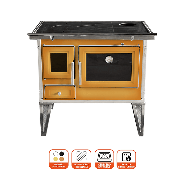 Cocina a Leña Calbuco L70 Difumada con Kit 5