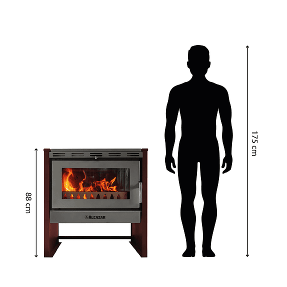 Estufa a Leña Bavara Burdeo Turbo / Motor 12