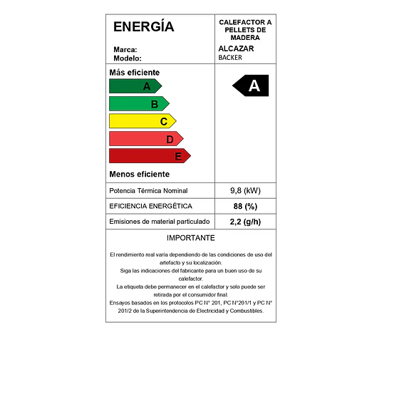 Estufa a Pellet Wifi Backer  14