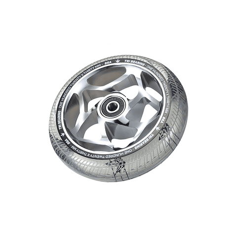 Tri Bearing Wheel 120mm x 30mm Chrome Clear