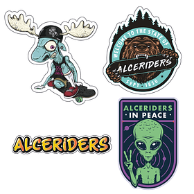 Stickers Alce 4 pack 