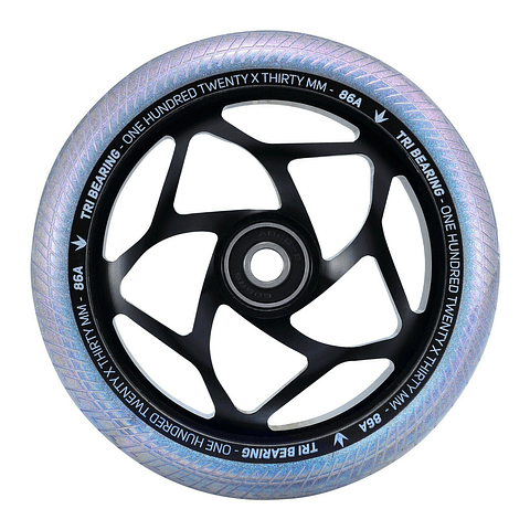 Tri Bearing Wheel 120mm x 30mm Black galaxy