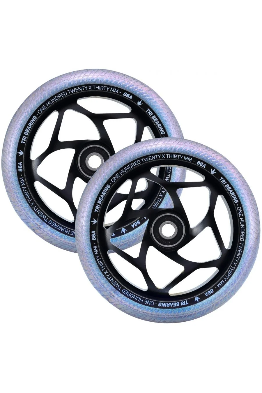 Tri Bearing Wheel 120mm x 30mm Black galaxy 3