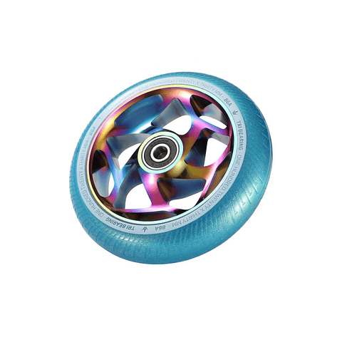 Tri Bearing Wheel 120mm x 30mm Oil Slick teal