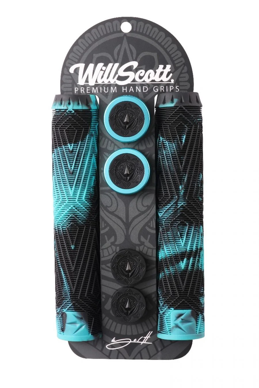 Will Scott hand grips - Black Teal 4