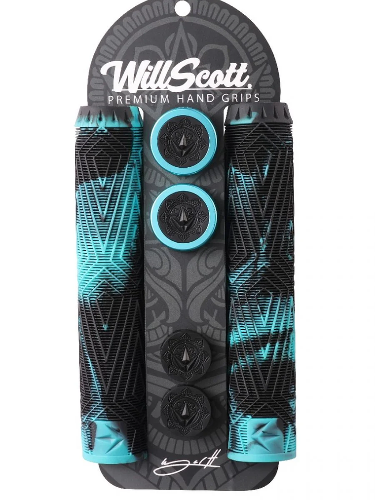 Will Scott hand grips - Black Teal 4