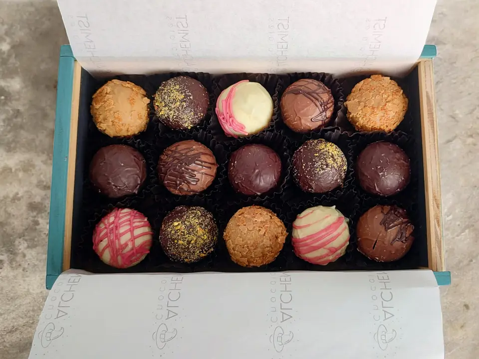 Trufas en caja madera 1