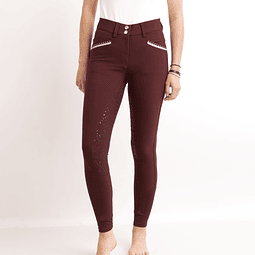 Pantalón de montar Beatriz Diamond Full Grip burdeo