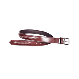 Cinturón de cuero con bordado color tabaco