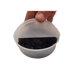 Elásticos para chapes color negro (Caja de 350 Unidades)