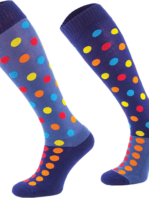 Calcetines de equitación puntos multicolor