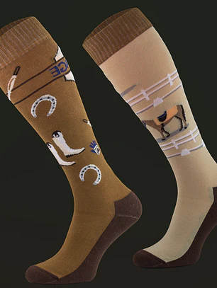 Calcetines de equitación SJBW/24 café