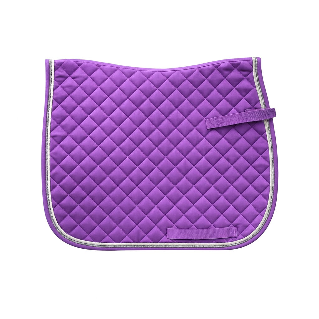 Mandil Clásico Aldani – Morado con Cordones Blanco y Plata 1