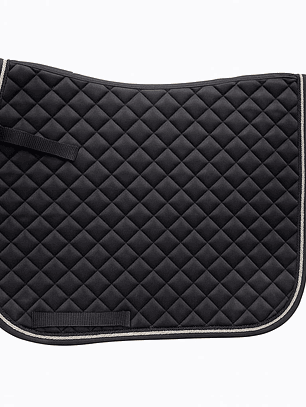 Mandil Clásico Aldani – Negro con Cordones Negro y Plata