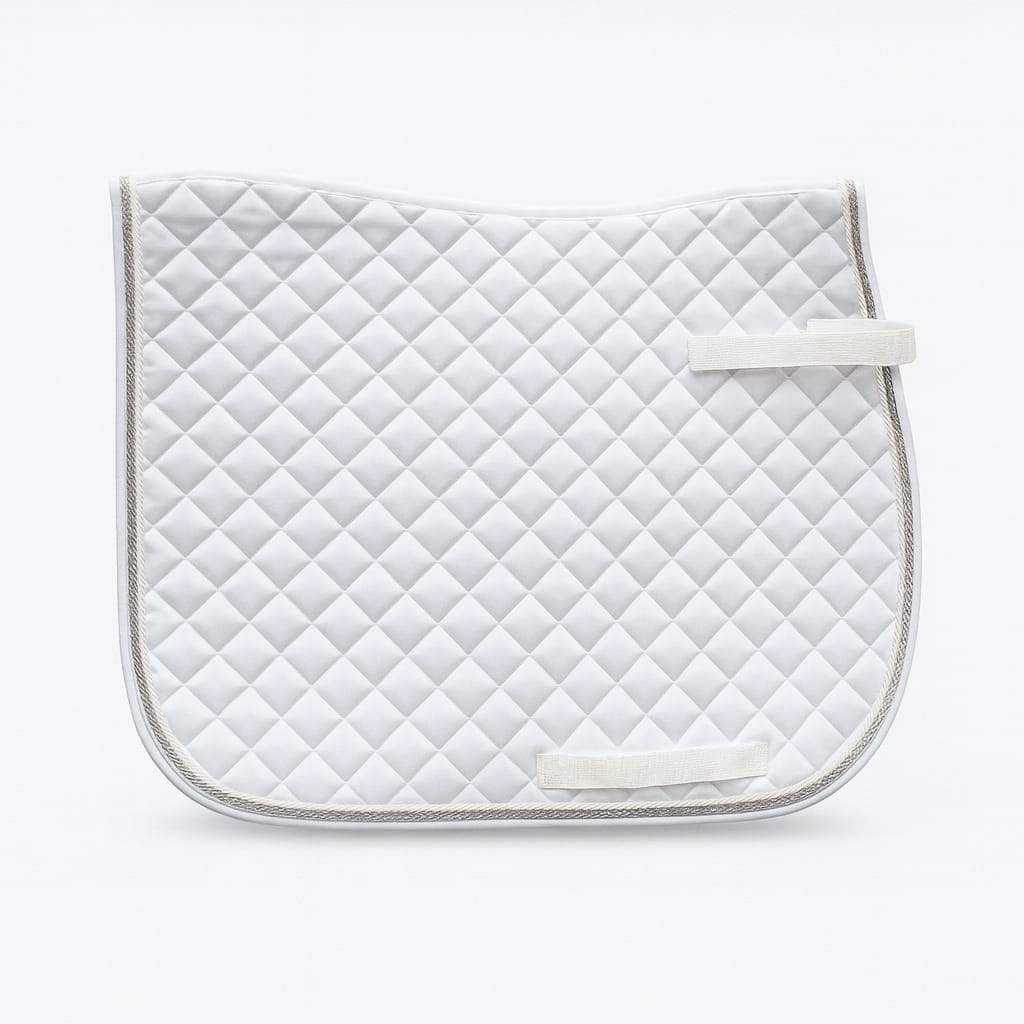 Mandil Clásico Aldani – Blanco con Cordones Blanco y Plata 1