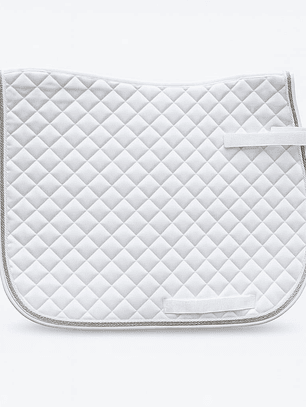 Mandil Clásico Aldani – Blanco con Cordones Blanco y Plata