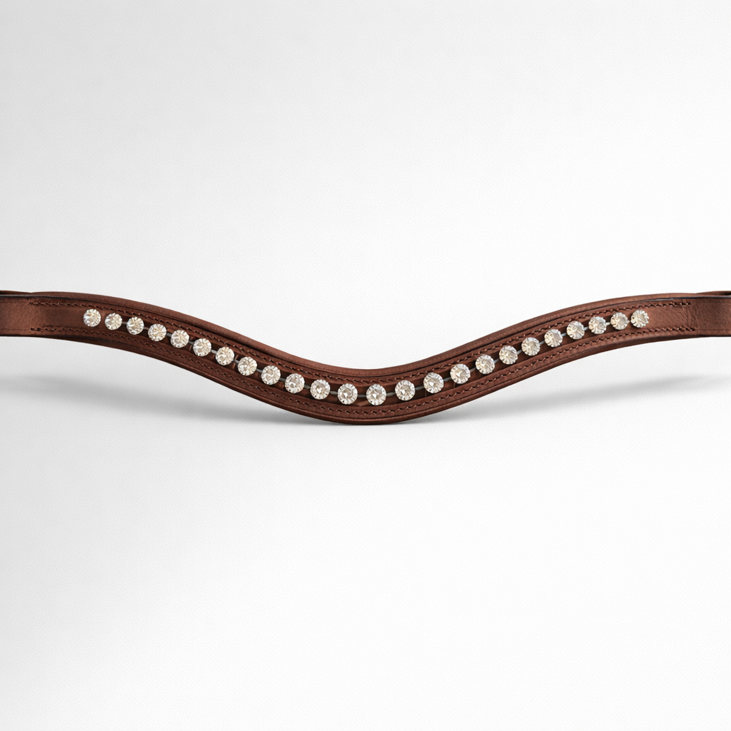 Frontalera de Cuero con Cristales BBO-BB-16 1