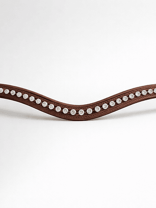 Frontalera de Cuero con Cristales BBO-BB-16