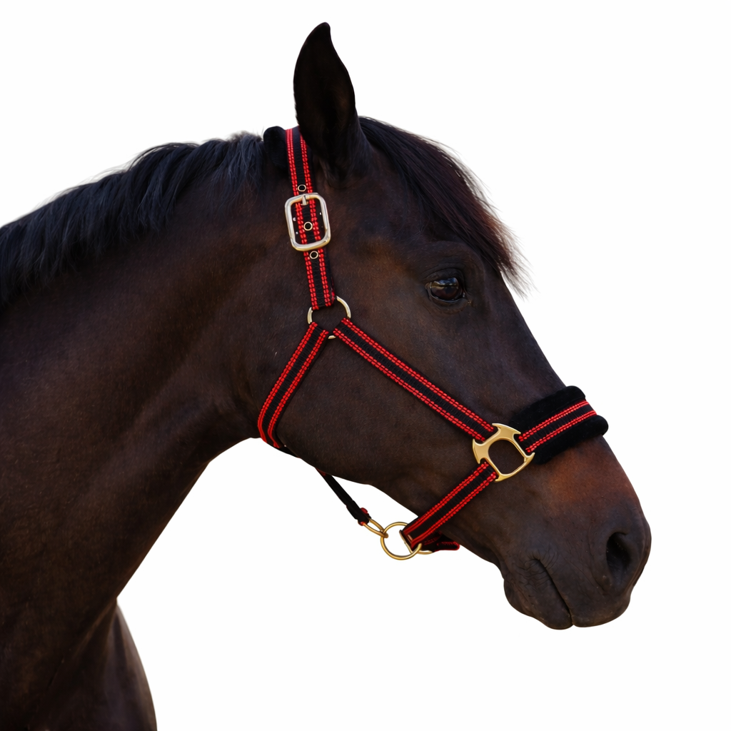 Jáquima Nylon con Piel Sintética y Herrajes Rose Gold 3