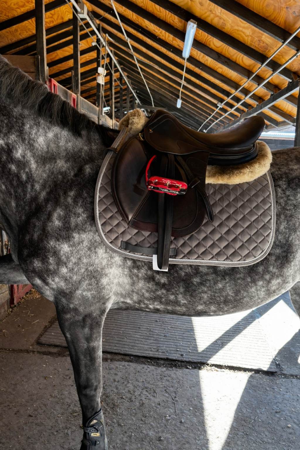 Mandil Clásico Aldani – Gris con Cordones Blanco y Plata 1