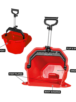 Pala Recolectora Multipropósito con Rastrillo Quick Pick 