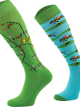 Calcetines de equitación recorrido multicolor
