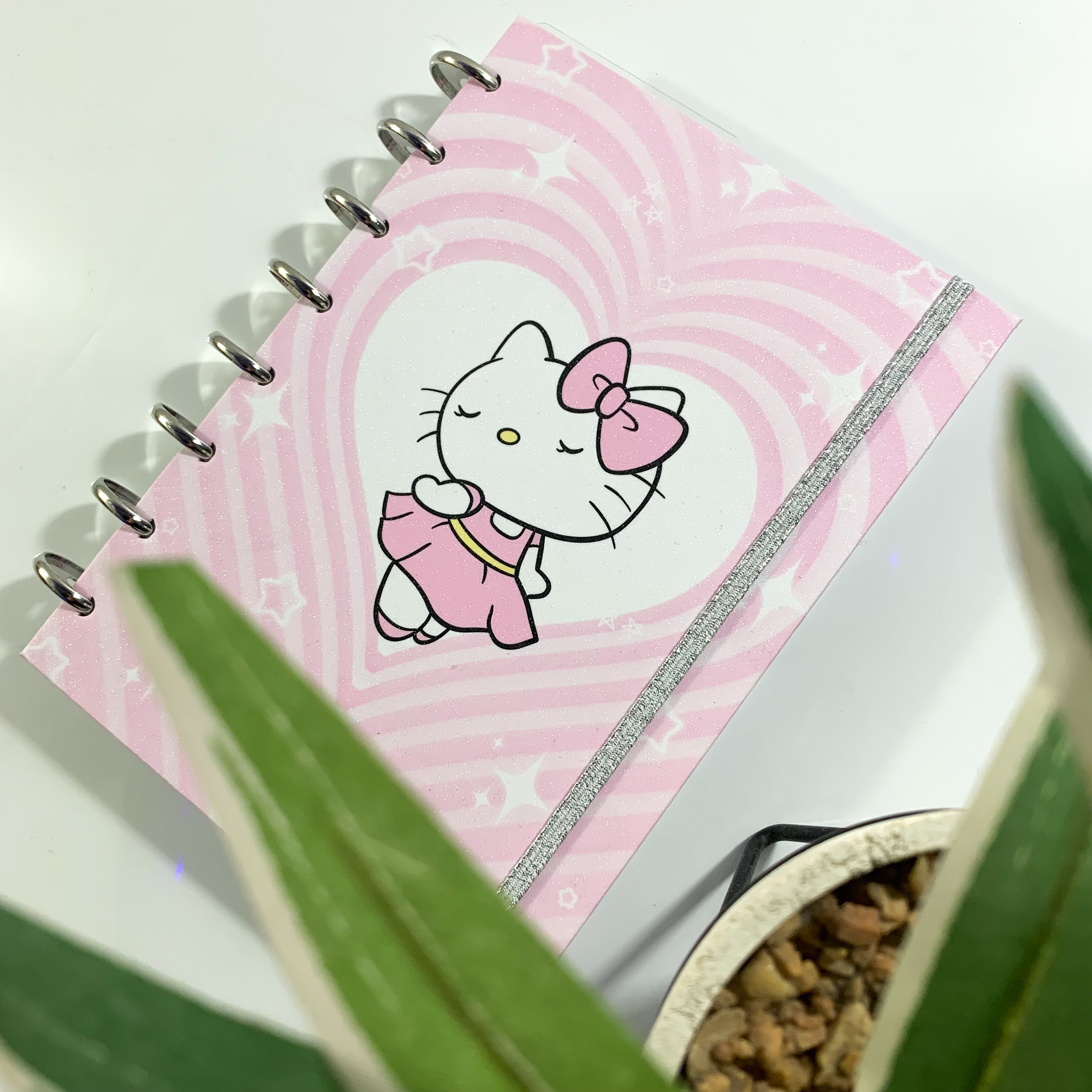 Cuaderno Hello Kitty | Sistema de discos | Tapa dura con brillitos